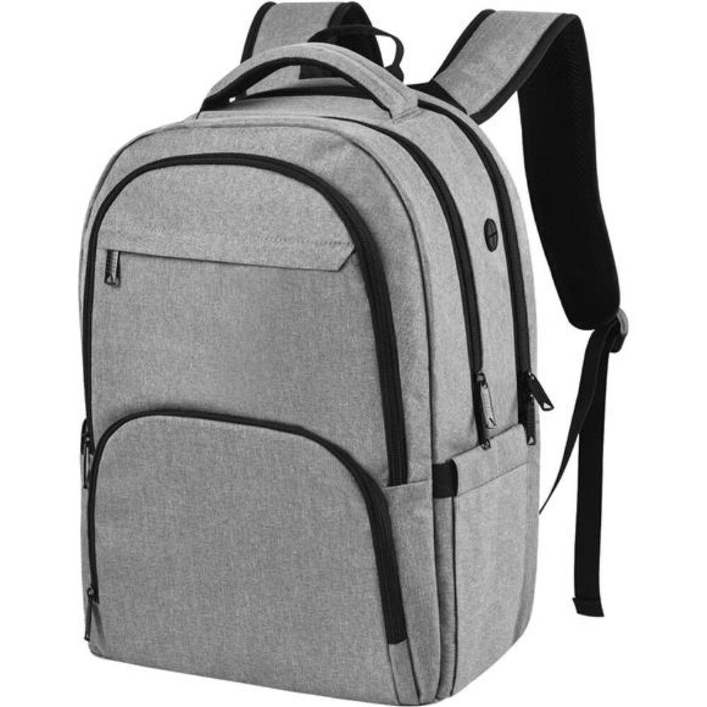 Women's Grey Laptop Backpack with USB Charging Port